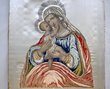 Andachtsbild Perlstickerei Maria mit Jesus Christus