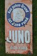 Emailschild "Juno-Zigaretten"
