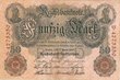 Deutsche "Reichsbanknoten 50.- Mark" 1910 "