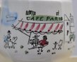 Keramik Tassen "Café Paris" 1950er