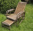 Alter Rattan Deckchair Gartenliege