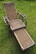 Alter Rattan Deckchair Gartenliege