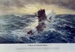 Offsetdruck "U-Boot im Atlantiksturm" 2. WK