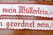 Schrankbordüren mit Sinnspruch um 1900