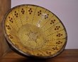 Gelbe Keramik-Salatschüssel Punkte