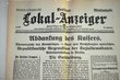 Zeitung 1918 Abdankung Kaiser Wilhelm II